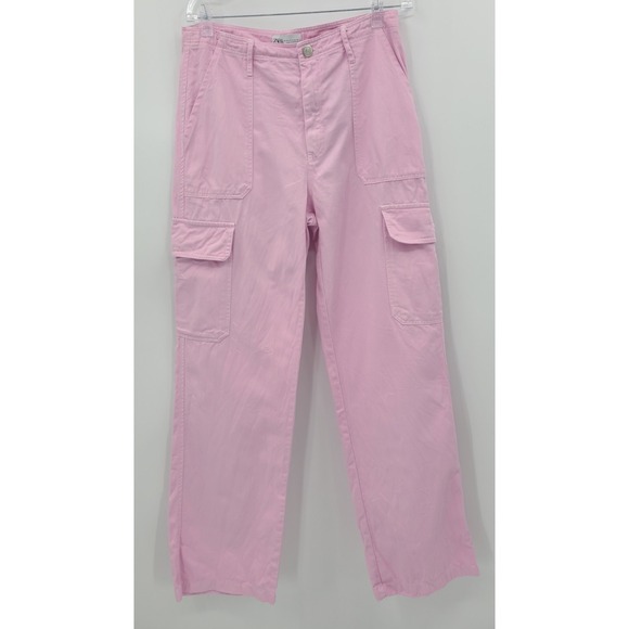 Zara Pants - Y2K‎ Zara Cargo Streetwear Womens Pants 10 Preppy Hip Hop Monochrome Girly